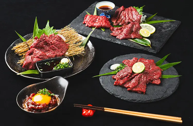 黒毛和牛・馬刺し専門店 ミートプロ鈴木の馬刺し画像