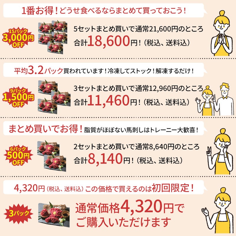 御殿場高原 馬刺しお試し3種セット(ユッケ50g・上50g・極上50g )